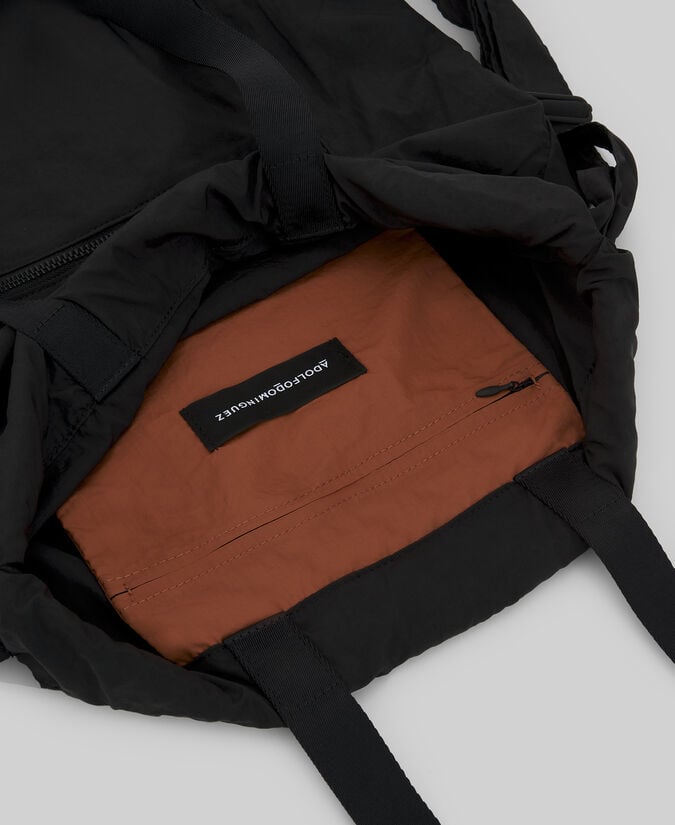 Adolfo dominguez Shopper nailon negro hombre Grandes ahorros