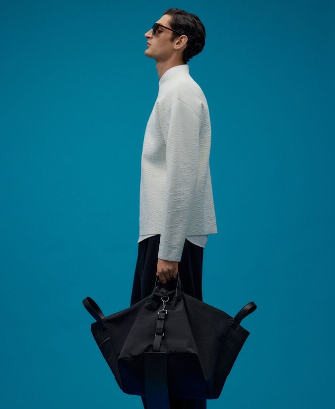 Adolfo dominguez Maxi bolso de viaje negro hombre Precio ultrabajo