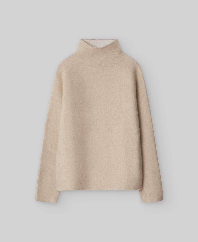 Adolfo dominguez Jersey cuello chimenea cashmere mujer Oferta especial