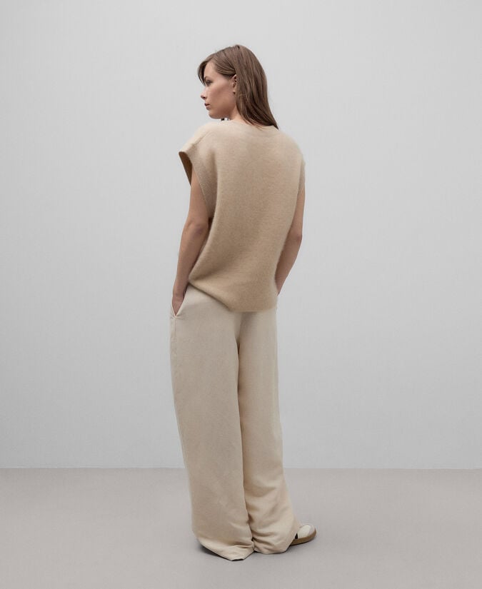 Adolfo dominguez Chaleco punto mezcla cashmere mujer Último día
