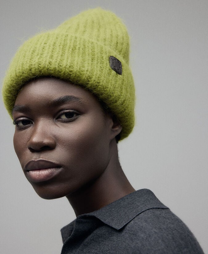 Adolfo dominguez Maxi beanie mezcla alpaca mujer Precio ultrabajo