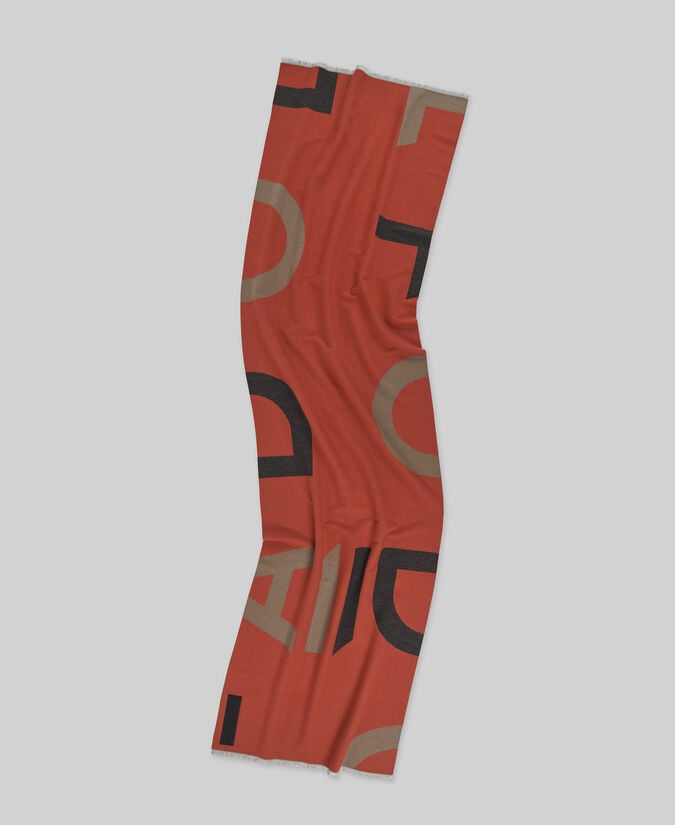 Adolfo dominguez Bufanda jacquard maxi logo mujer