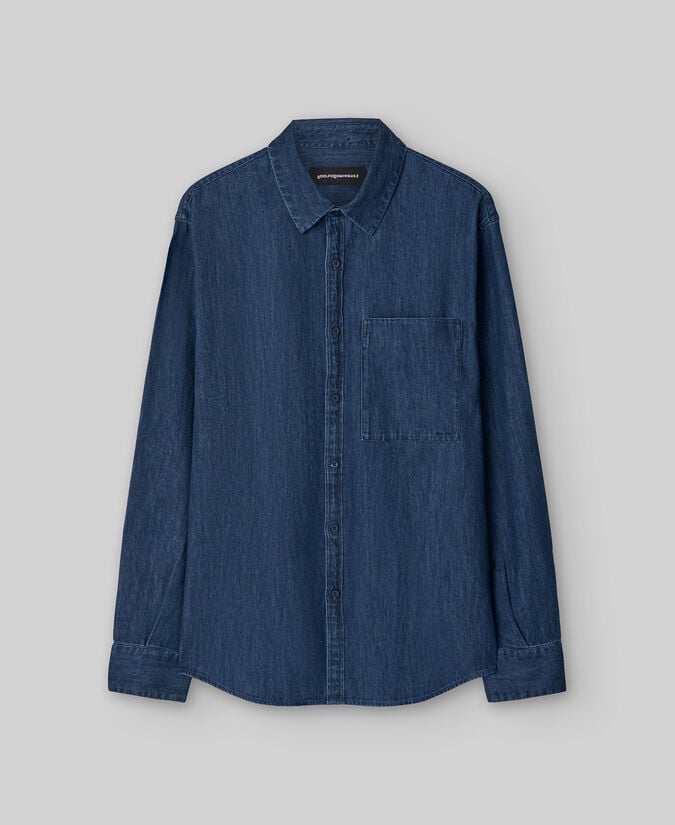 Adolfo dominguez Camisa en denim de algodón hombre Tienda