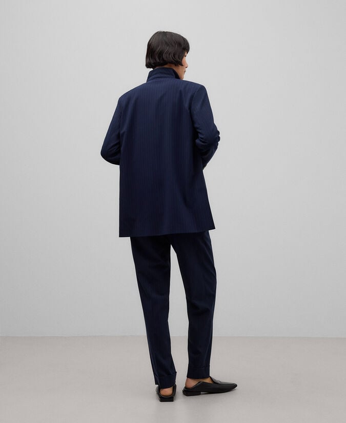 Adolfo dominguez Blazer abierta rayas mujer Tienda de fábrica