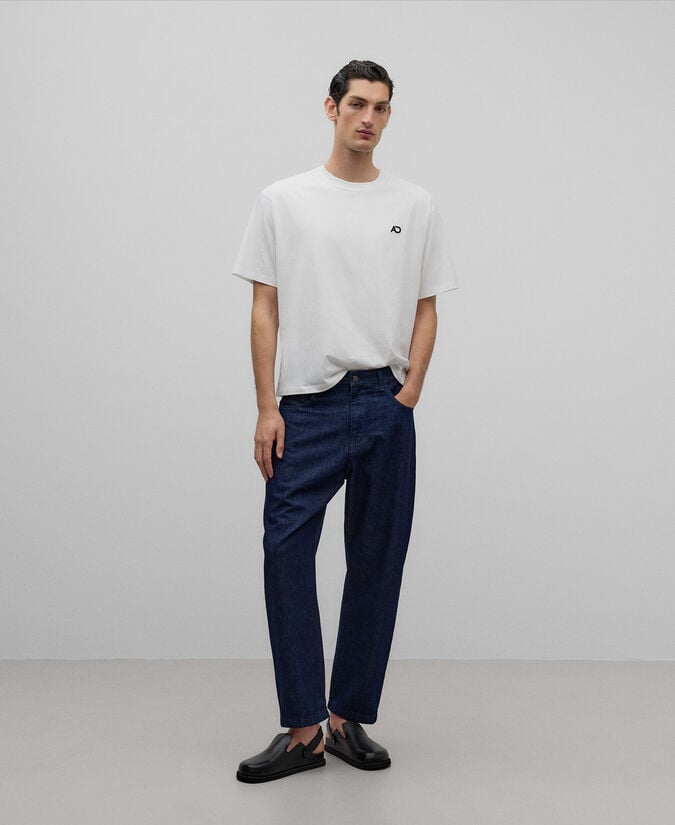 Adolfo dominguez Pantalón denim algodón carrot fit hombre Tienda