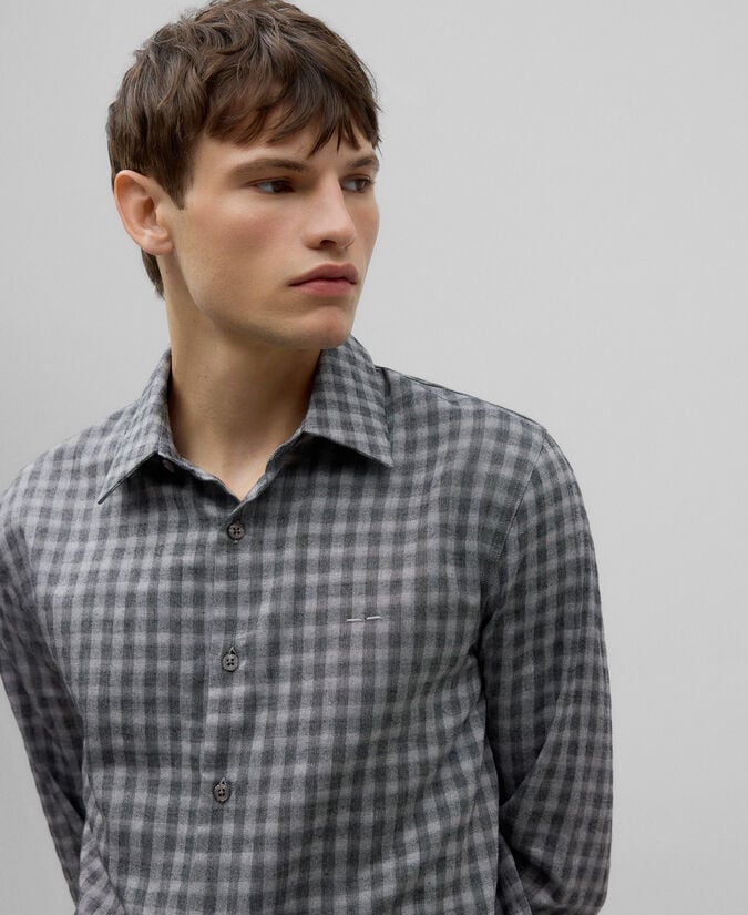 Adolfo dominguez Camisa cuadros franela hombre Ofertas de temporada