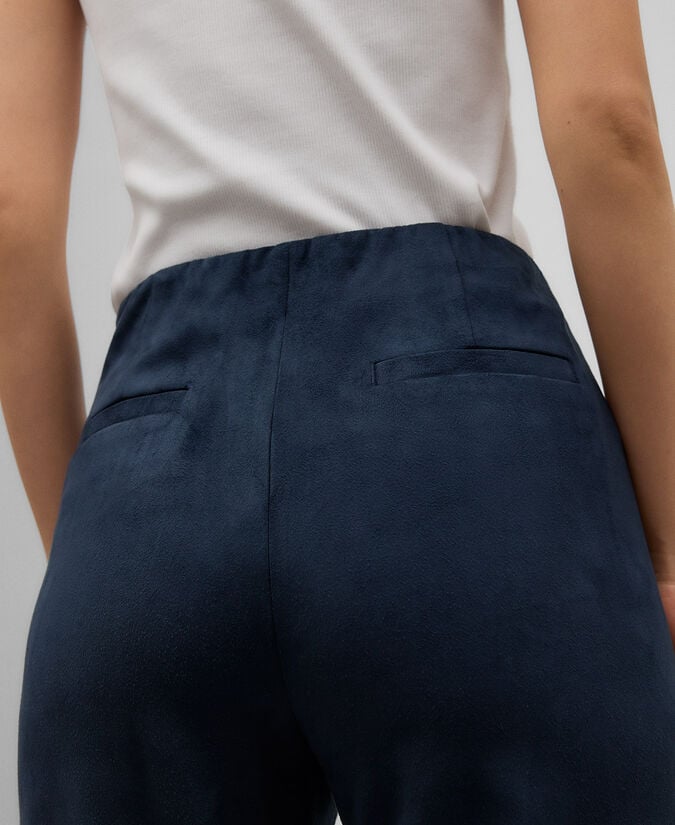 Adolfo dominguez Pantalón tobillero azul marino mujer Oferta especial