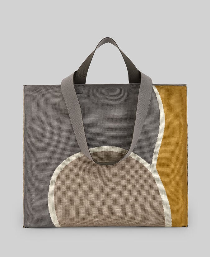 Adolfo dominguez Maxi shopper en punto estampado mujer Rebajas de fin de temporada