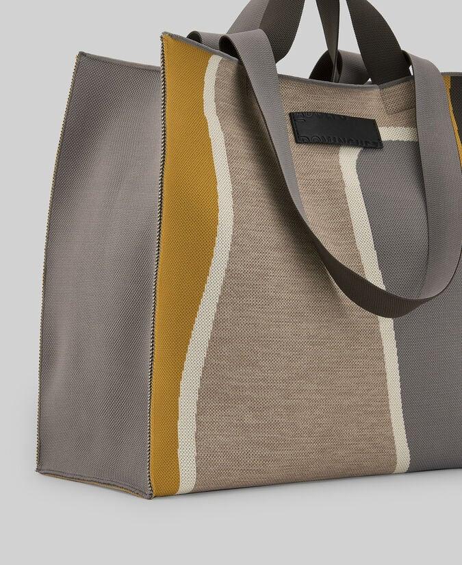 Adolfo dominguez Maxi shopper en punto estampado mujer Rebajas de fin de temporada