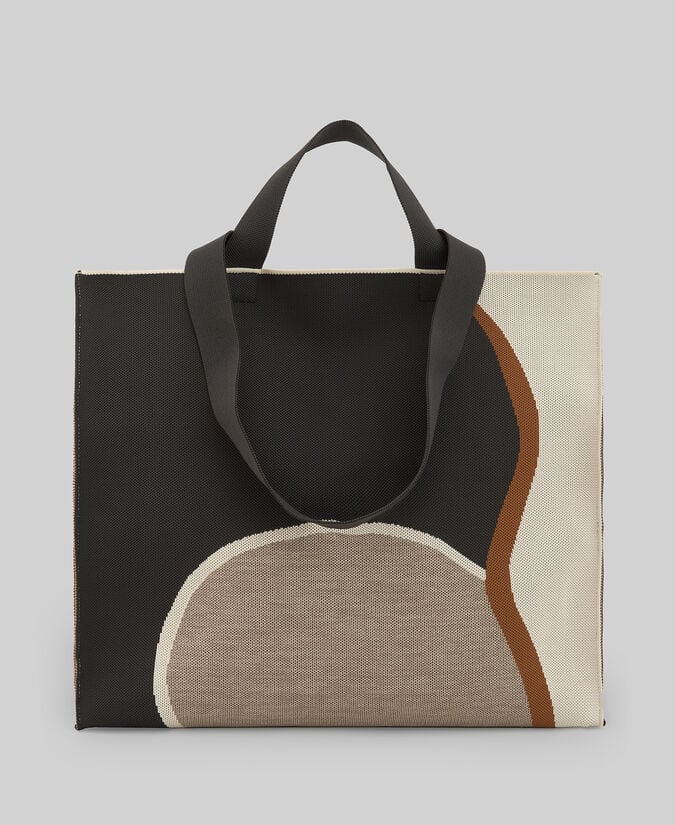Adolfo dominguez Maxi shopper en punto estampado mujer Precio ultrabajo