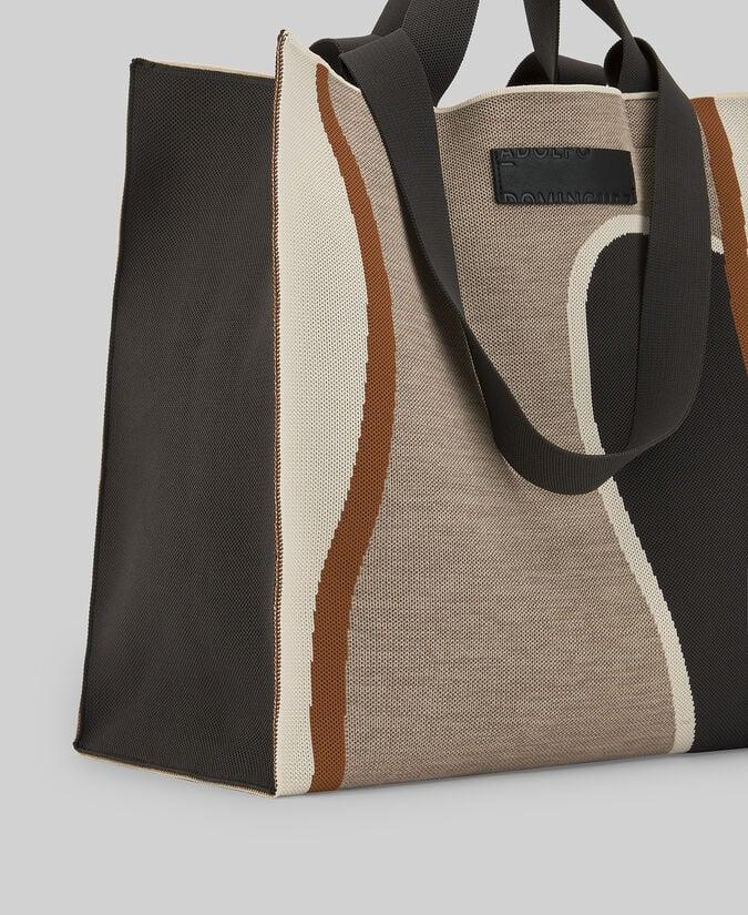 Adolfo dominguez Maxi shopper en punto estampado mujer Precio ultrabajo