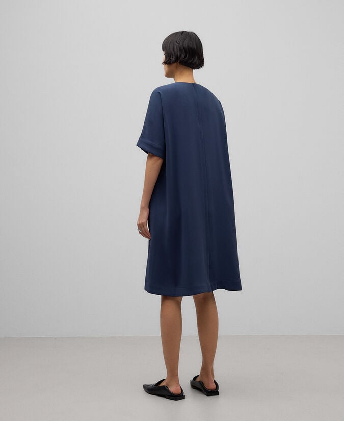 Adolfo dominguez Vestido recto azul mujer En oferta