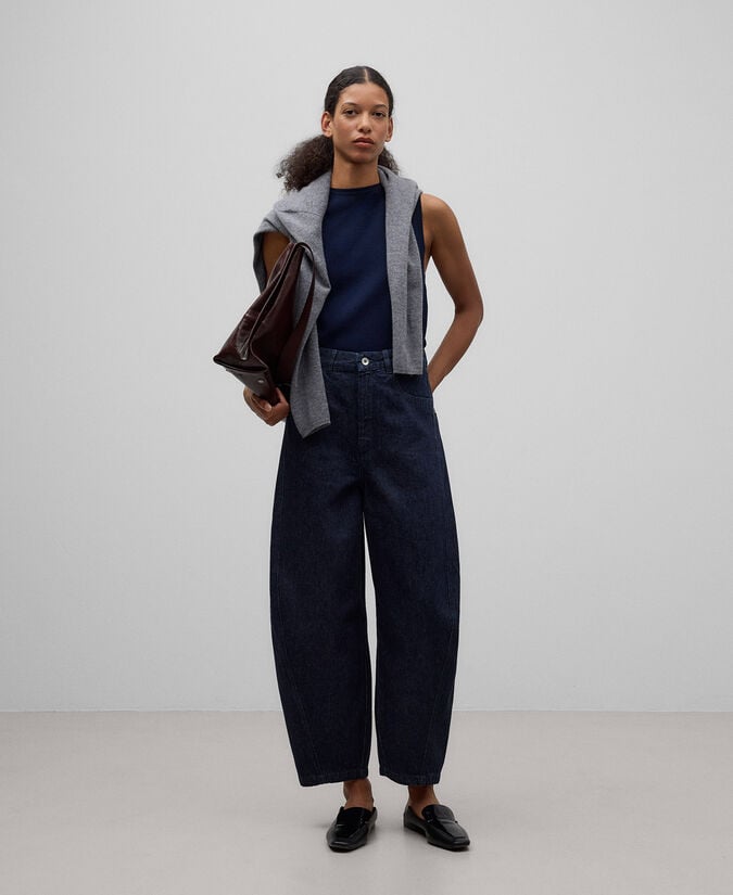Adolfo dominguez Pantalón banana denim algodón mujer Descuento