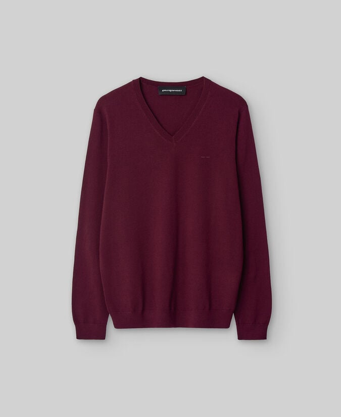 Adolfo dominguez Jersey cuello pico lana merino hombre Oferta especial de fábrica