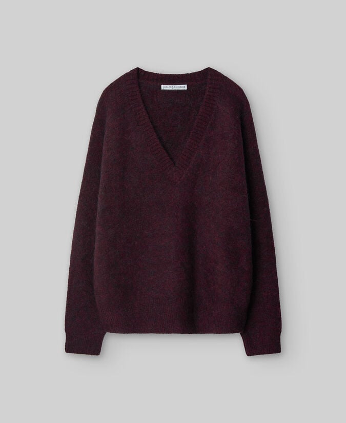 Adolfo dominguez Jersey cuello pico con alpaca mujer Última moda