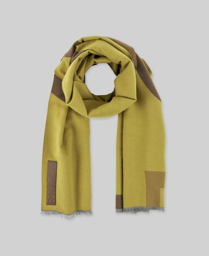 Adolfo dominguez Bufanda jacquard maxi logo mujer Descuento
