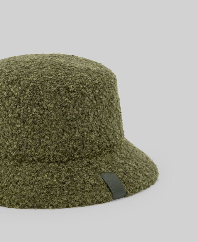 Adolfo dominguez Gorro textura verde mujer Rebajas de fábrica