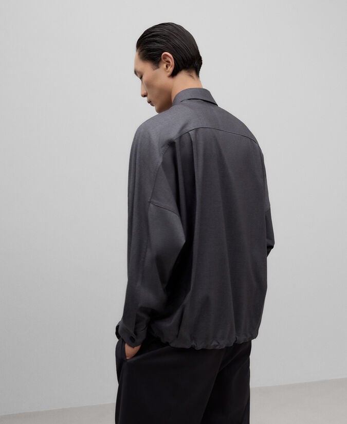 Adolfo dominguez Sobrecamisa gris melange hombre En oferta