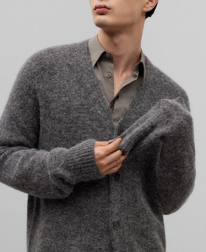Adolfo dominguez Cárdigan punto con alpaca hombre Gran oferta
