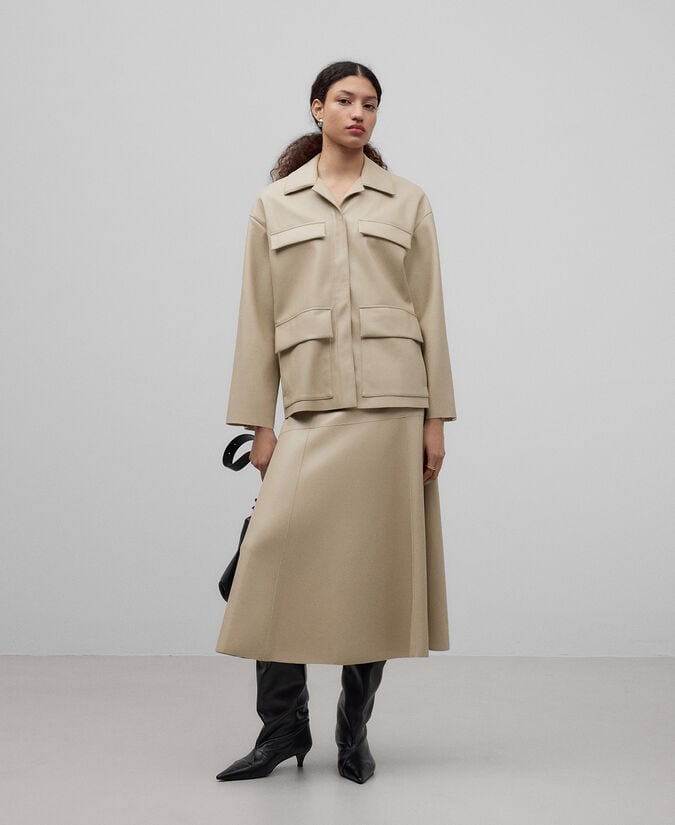 Adolfo dominguez Sobrecamisa oversize Piel No Piel mujer Tienda