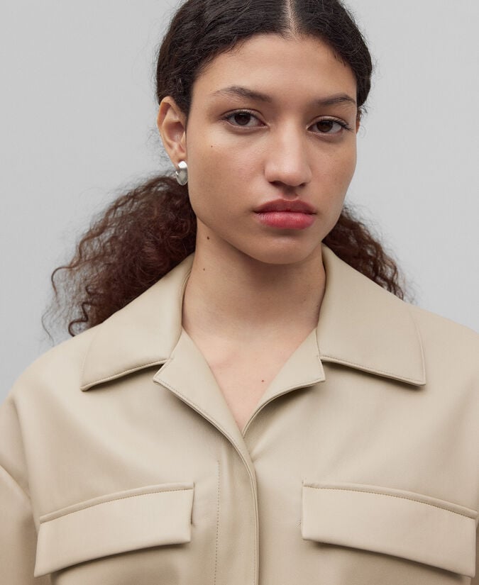 Adolfo dominguez Sobrecamisa oversize Piel No Piel mujer Tienda
