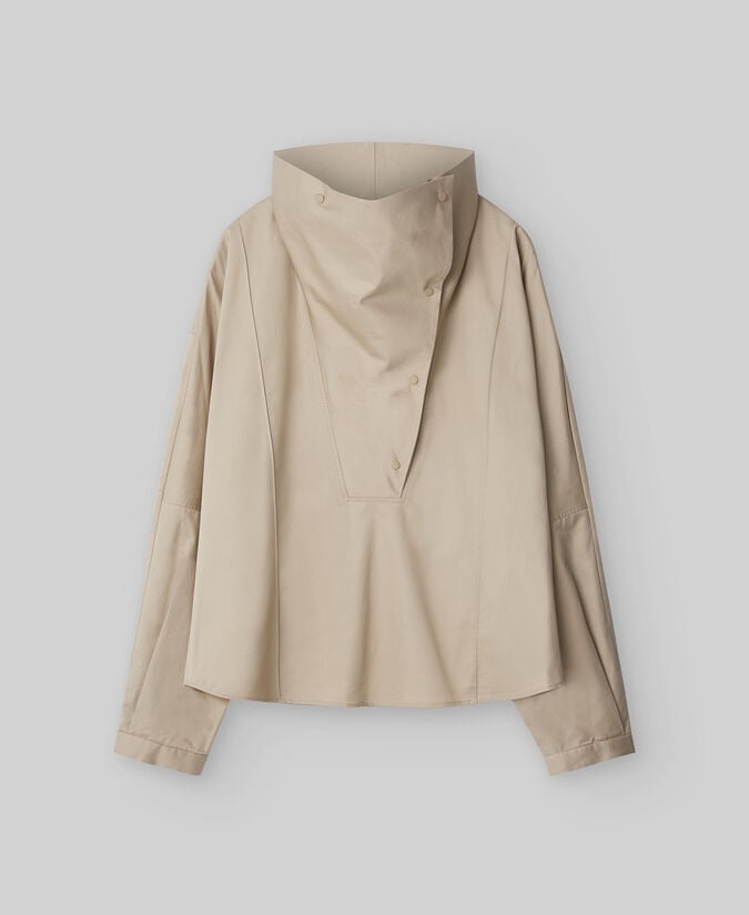 Adolfo dominguez Camisa algodón cuello chimenea mujer Venta caliente