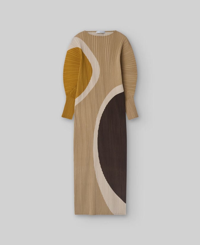 Adolfo dominguez Vestido crinkle estampado mujer Gran oferta