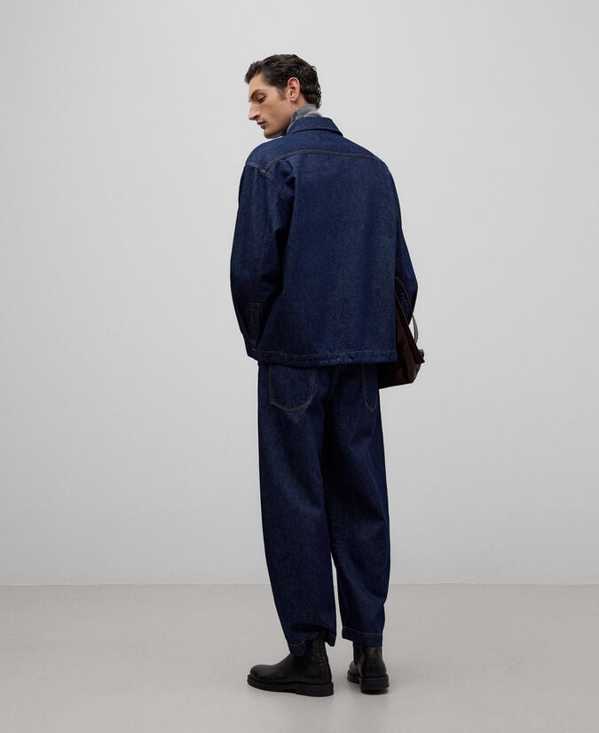 Adolfo dominguez Sobrecamisa denim hombre azul marino ÚLTIMAS EDICIONES