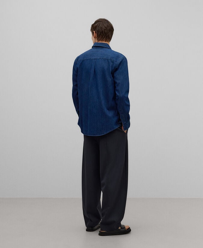 Adolfo dominguez Camisa en denim de algodón hombre Oferta especial de fábrica