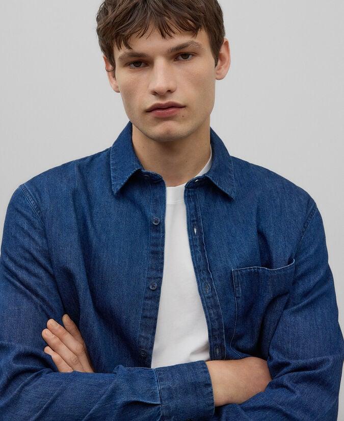 Adolfo dominguez Camisa en denim de algodón hombre Oferta especial de fábrica