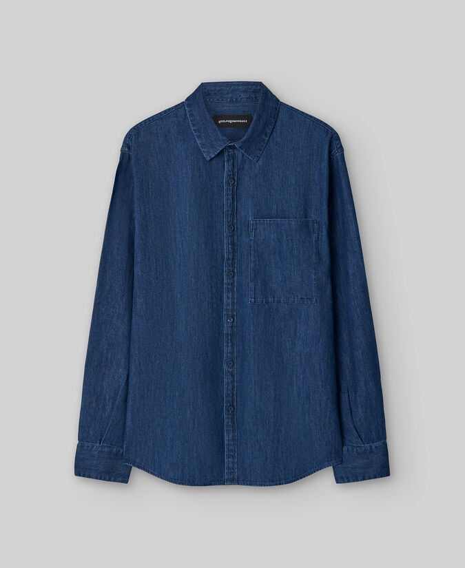 Adolfo dominguez Camisa en denim de algodón hombre Oferta especial de fábrica