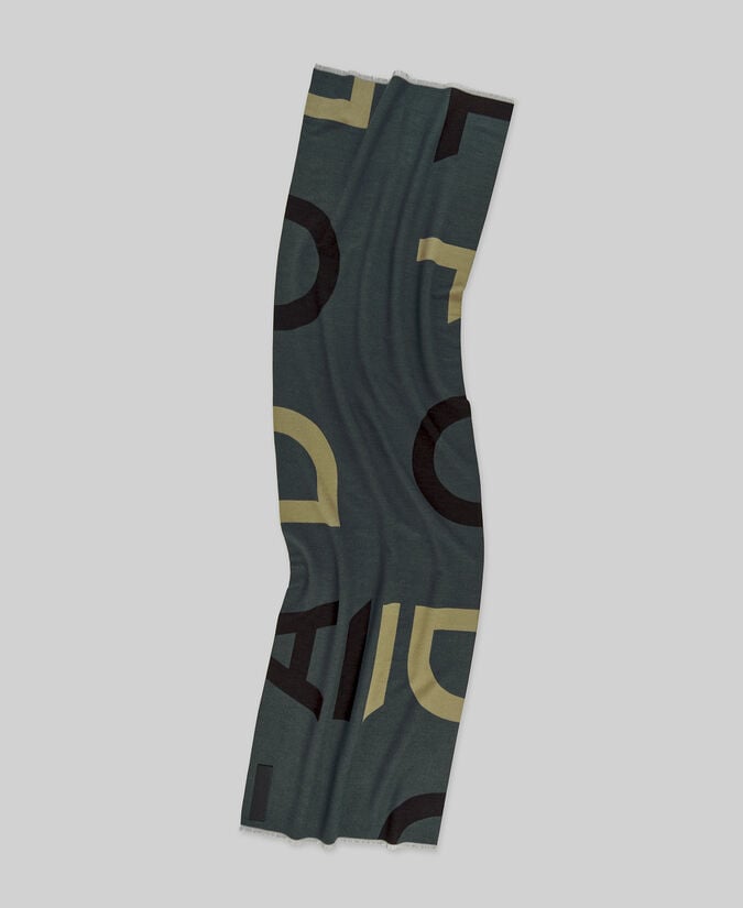 Adolfo dominguez Bufanda jacquard maxi logo mujer