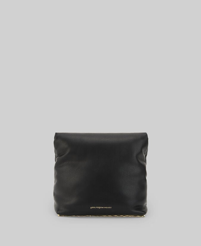 Adolfo dominguez Clutch acolchado base metálica mujer