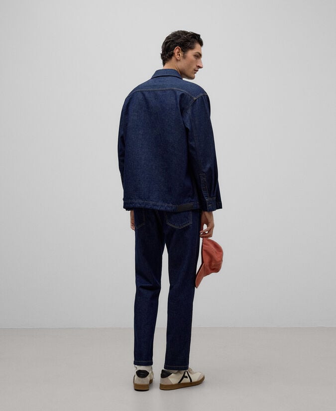 Adolfo dominguez Sobrecamisa denim hombre azul marino Rebajas