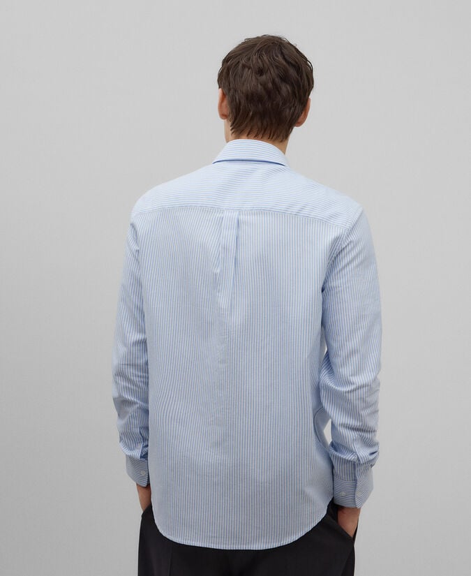 Adolfo dominguez Camisa Oxford algodón rayas hombre Rebajas de fábrica
