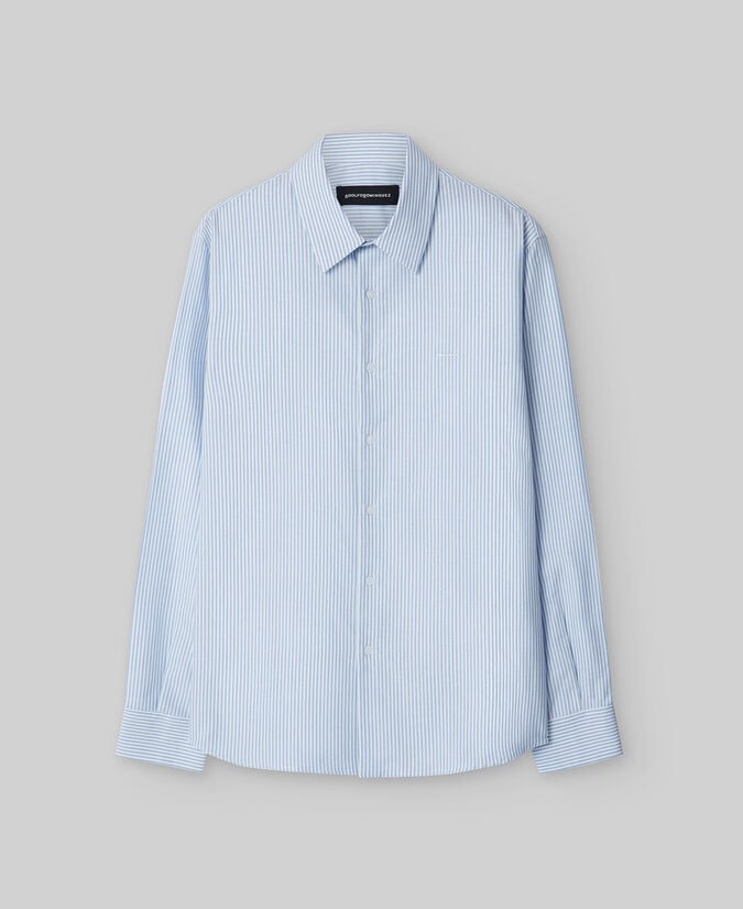Adolfo dominguez Camisa Oxford algodón rayas hombre Rebajas de fábrica
