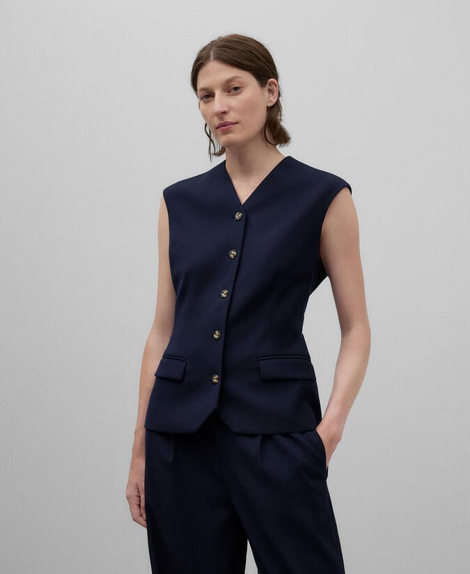 Adolfo dominguez Pantalón azul marino mujer Tienda