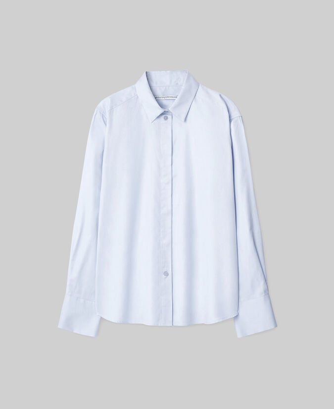 Adolfo dominguez Camisa algodón azul mujer Liquidación