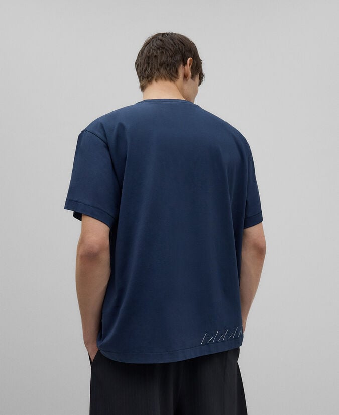 Adolfo dominguez Camiseta pespuntes decorativos hombre Rebajas de fin de temporada