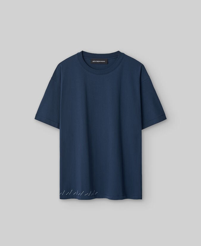 Adolfo dominguez Camiseta pespuntes decorativos hombre Rebajas de fin de temporada