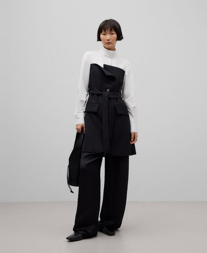 Adolfo dominguez Vestido camisero combinado mujer Rebajas de fábrica