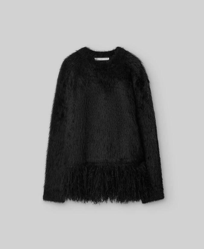 Adolfo dominguez Jersey efecto pelo con flecos mujer Oferta especial