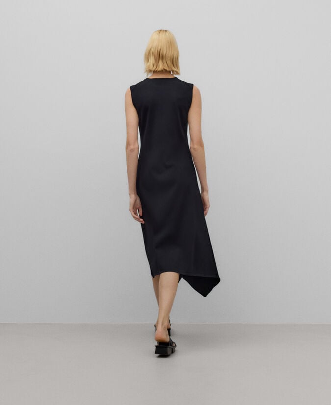 Adolfo dominguez Vestido punto asimétrico mujer Precio de fábrica