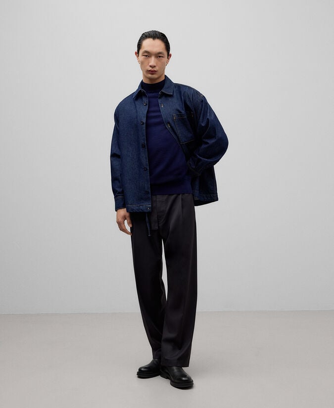 Adolfo dominguez Sobrecamisa denim hombre azul marino
