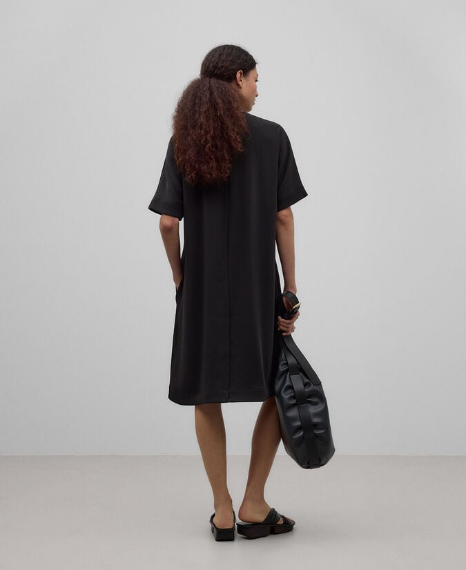 Adolfo dominguez Vestido amplio negro mujer Rebajas baratas