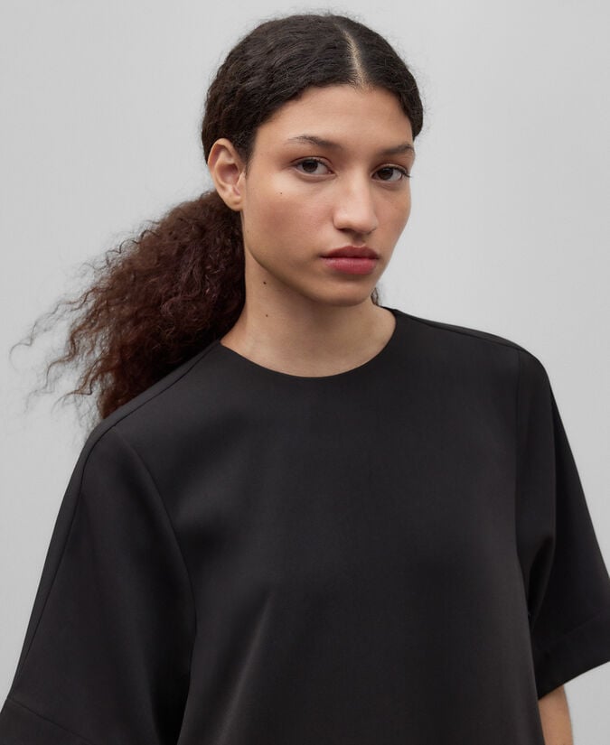 Adolfo dominguez Vestido amplio negro mujer Rebajas baratas