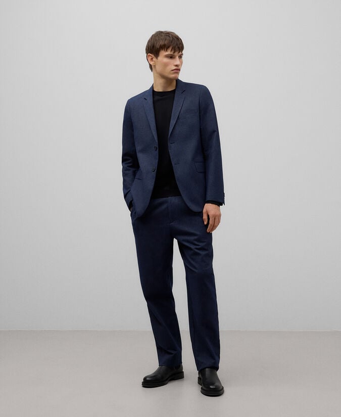Adolfo dominguez Pantalón algodón azul marino hombre