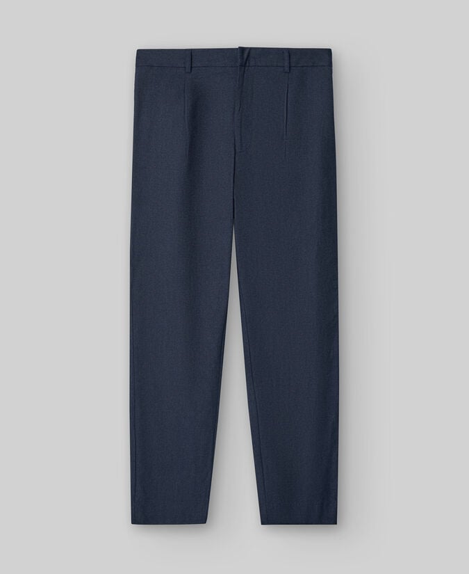 Adolfo dominguez Pantalón algodón azul marino hombre Ventas relámpago