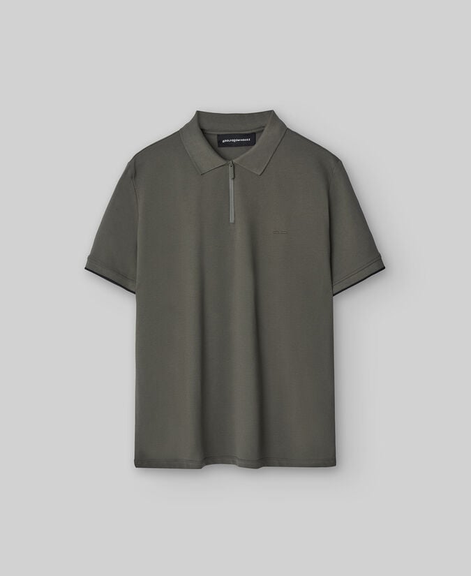 Adolfo dominguez Polo algodón cuello cremallera hombre Descuento