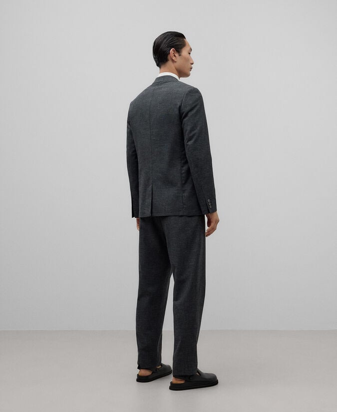 Adolfo dominguez Blazer regular fit gris melange hombre Mejor oferta